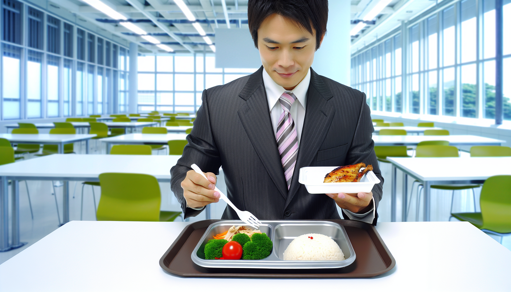 朝日を浴びながらストレッチする人